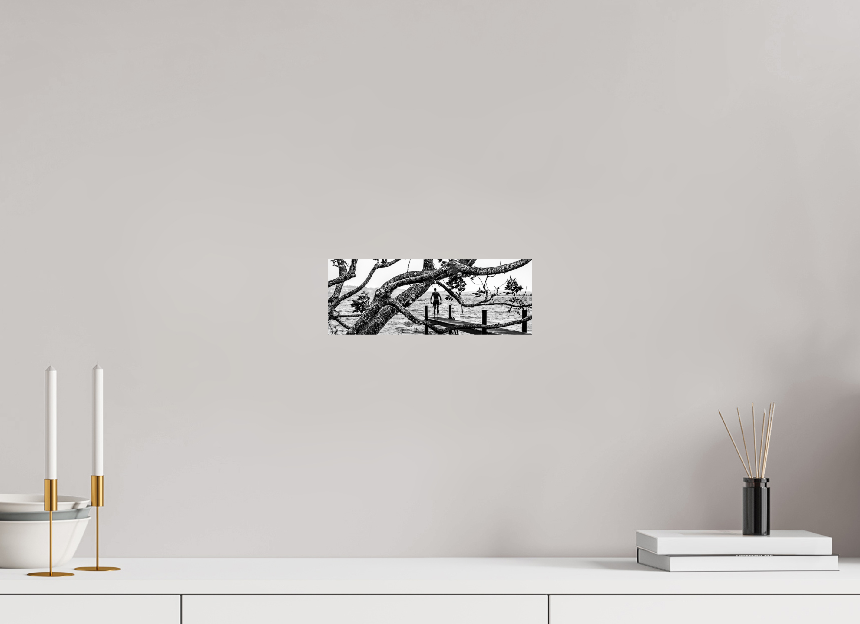 27,1 x 10 cm, Unframed Rough Lake (2023) - ArtBox by White Wall